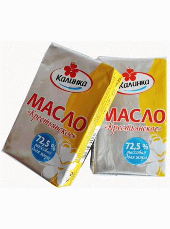 Масло слив. Крестьянское 72,5% 180г*60 КАЛИНКА